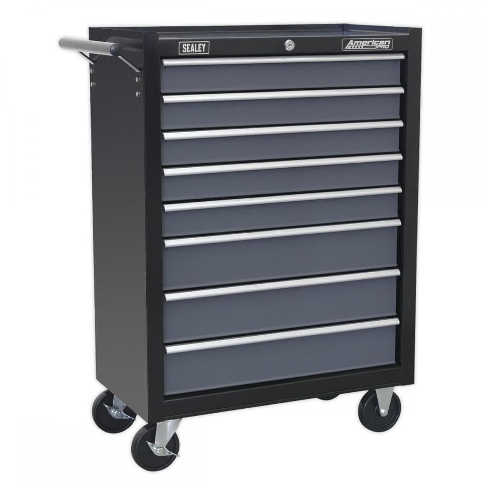 Sealey AP3508TB Rollcab 8 Drawer With Ball-Bearing Slides - Black/Grey