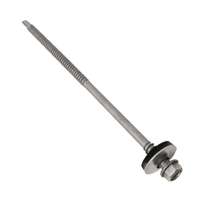 Techfast TFHW19CPSD55100L Roofing Screw - Composite Sheet To Steel - 19Mm Washer - Light Duty 5.5 X 100Mm (Box Of 100)