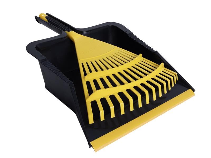 Bulldozer HQ.0015/RK.01 Heavy-Duty Dustpan And Large Hand Rake Set