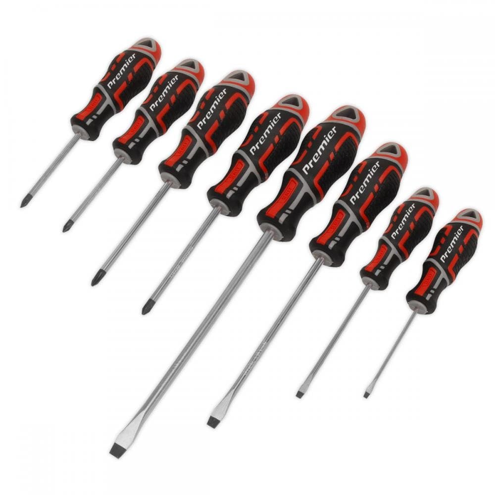 Sealey AK4322 Screwdriver Set 8Pc Gripmax® - Red