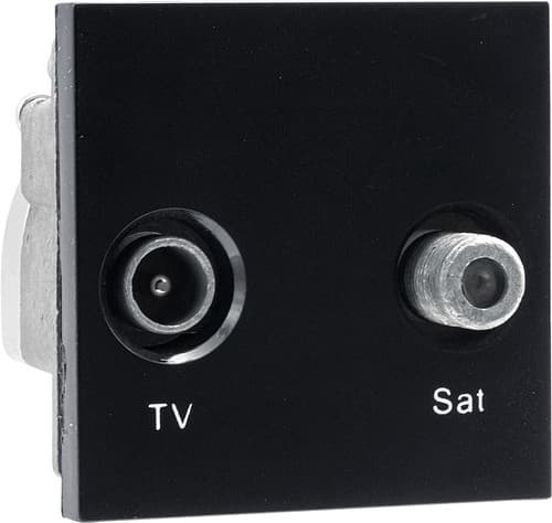 Em Blk Tv&Sat Iec Male+Sat F Fem EMTVSATB-01