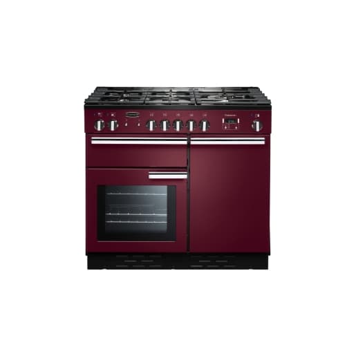 Rangemaster Professional Plus Dual Fuel Range Cooker 100cm Cranberry with Chrome Trim - PROP100DFFCY/C