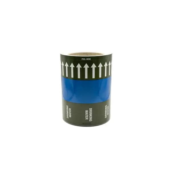 Pipemark 275mm x 33m Pipeline Identification and Flow Direction Self Adhesive Label (Roll) Indoor