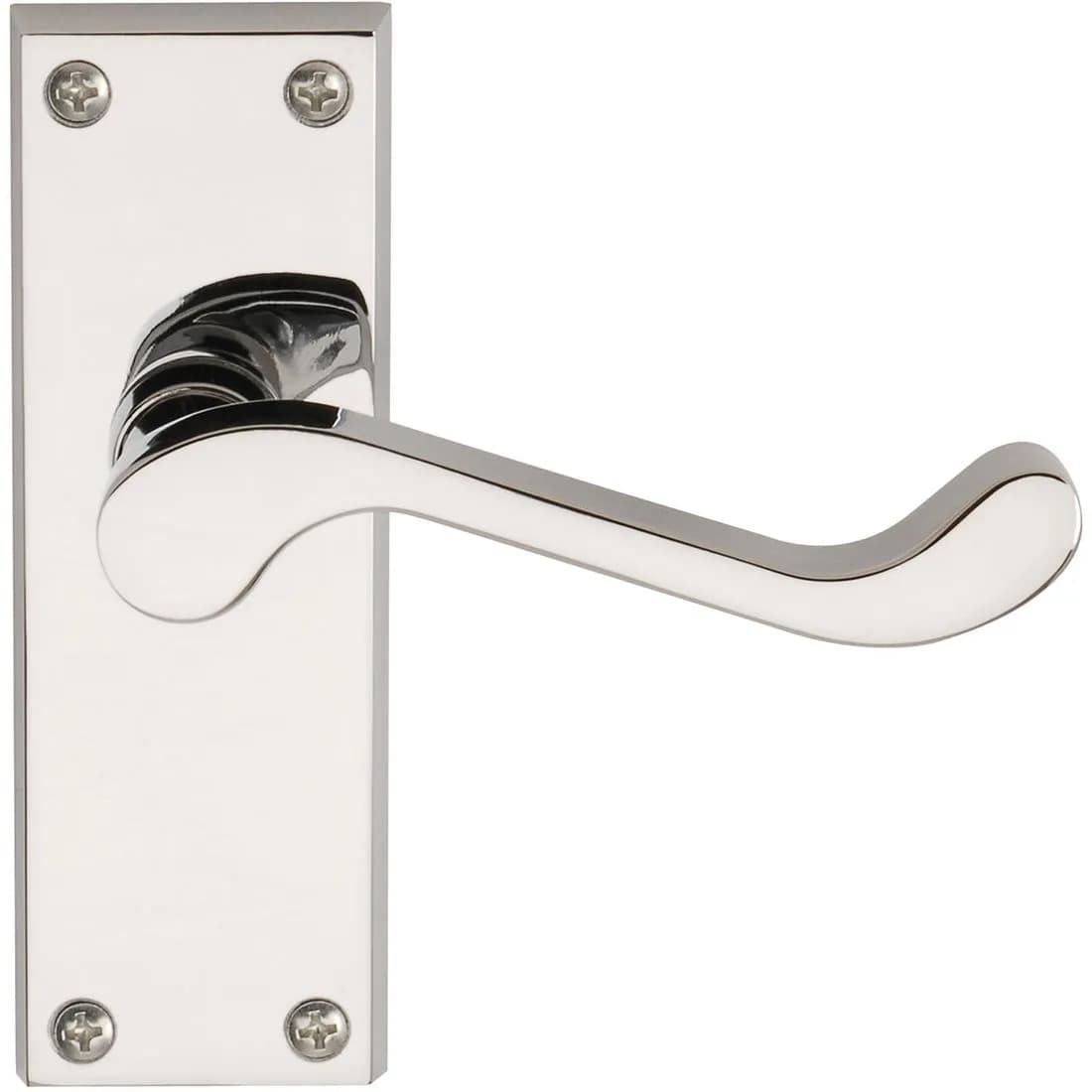 Vic Scroll Latch Door Handles Polished Chrome Plated Premier