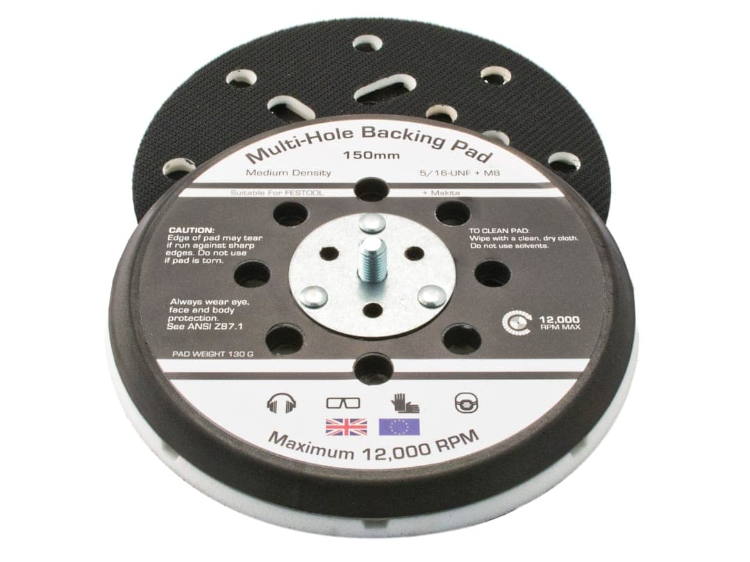 Flexipads World Class Dual Action Sander Pad 150mm GRIP® Multi 5/16 UNF +M8 17099
