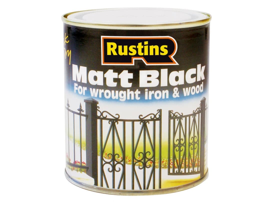Rustins Quick Dry Matt Paint Black 500ml BLAM500