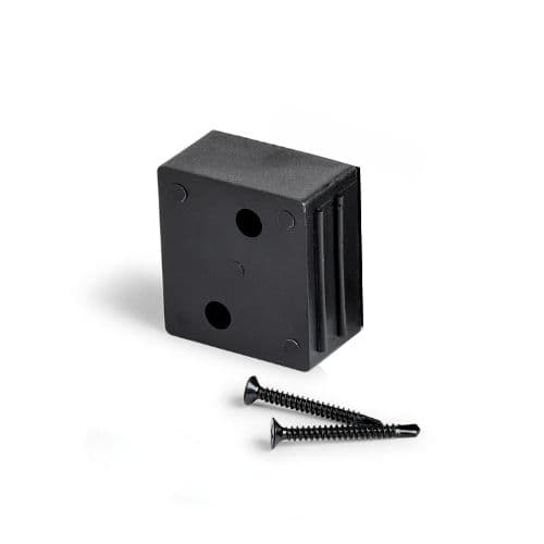 Clarity Composite Fencing Plastic Bottom Holder with Screw - Black