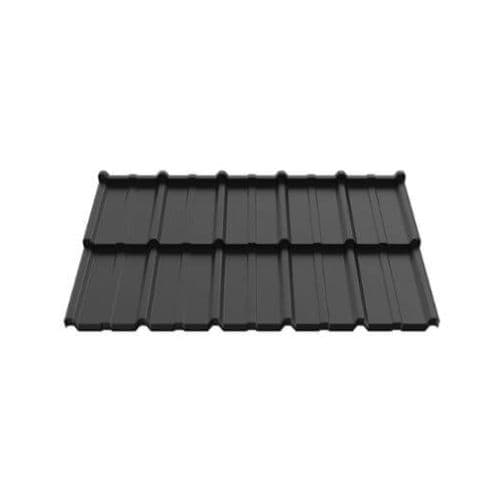 Galeco Brosa Modular Flat Metal Roof Tile - 1196mm x 725mm Dark Graphite Semi Matt