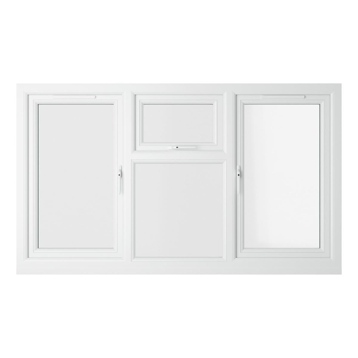 uPVC White Double Glazed Window - Left & Right Handed - Side Hung/Top Opener - Clear Glass - 1770 x 965mm