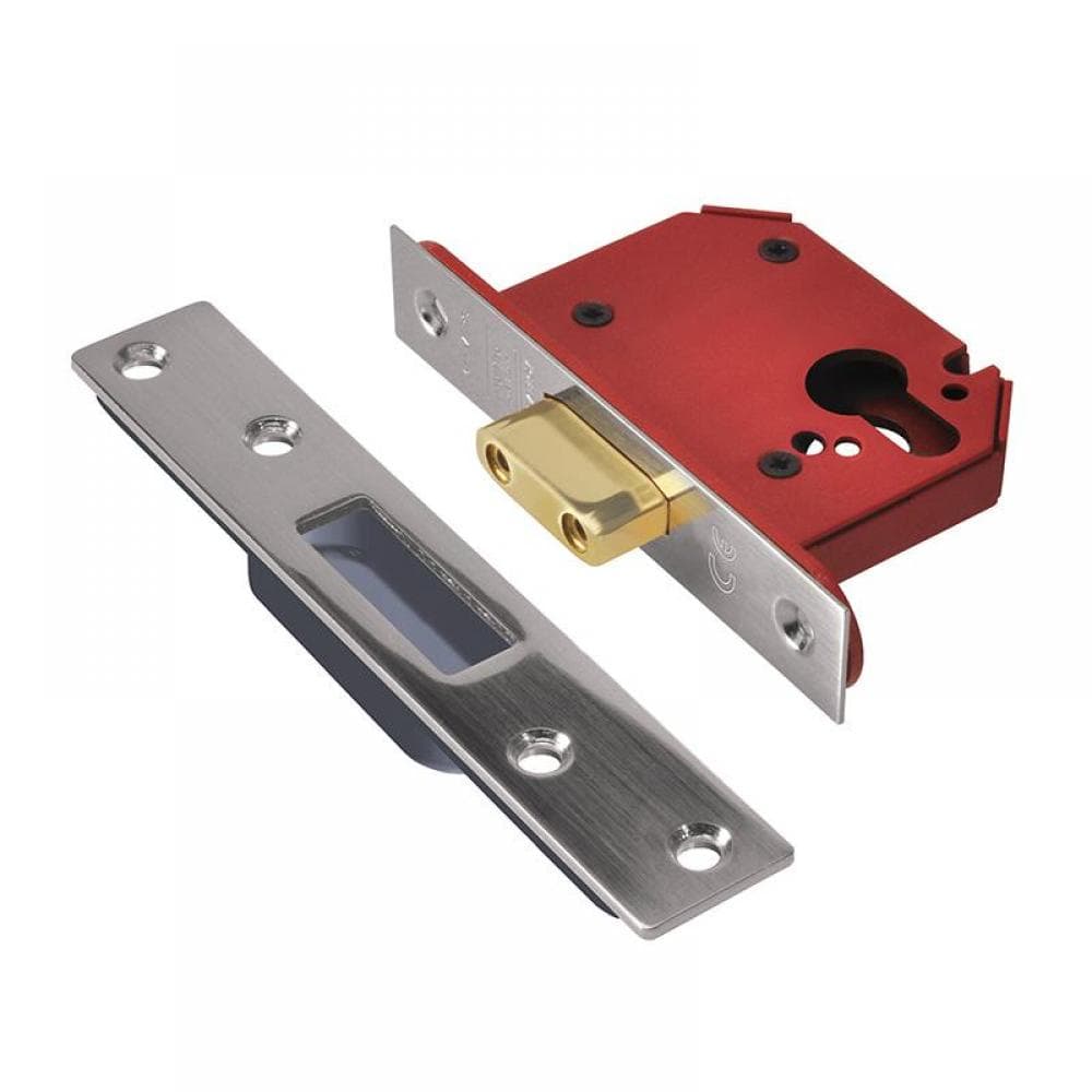 Union JL21EUS-SS-3.0 Strongbolt 21Eu Eus-Ss-3.0 Euro Deadlock Stainless Steel 81Mm 3In