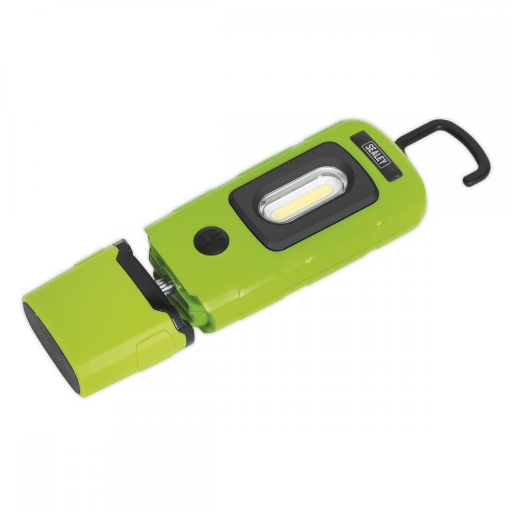 Sealey LED3601G Rechargeable 360° Inspection Light 3W Cob & 1W Smd Led Green Lithium-Polymer