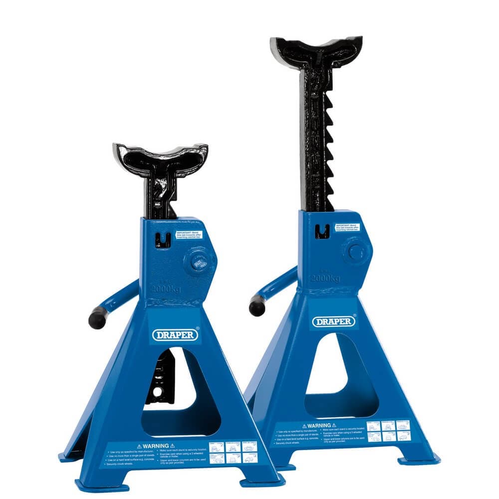 Draper 30878 Ratcheting Axle Stands 2 Tonne (Pair) per pair