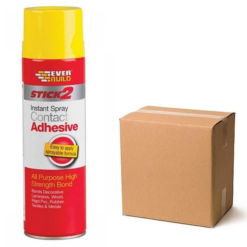 Everbuild Contact Spray Adhesive Box Of 12 Conspray5