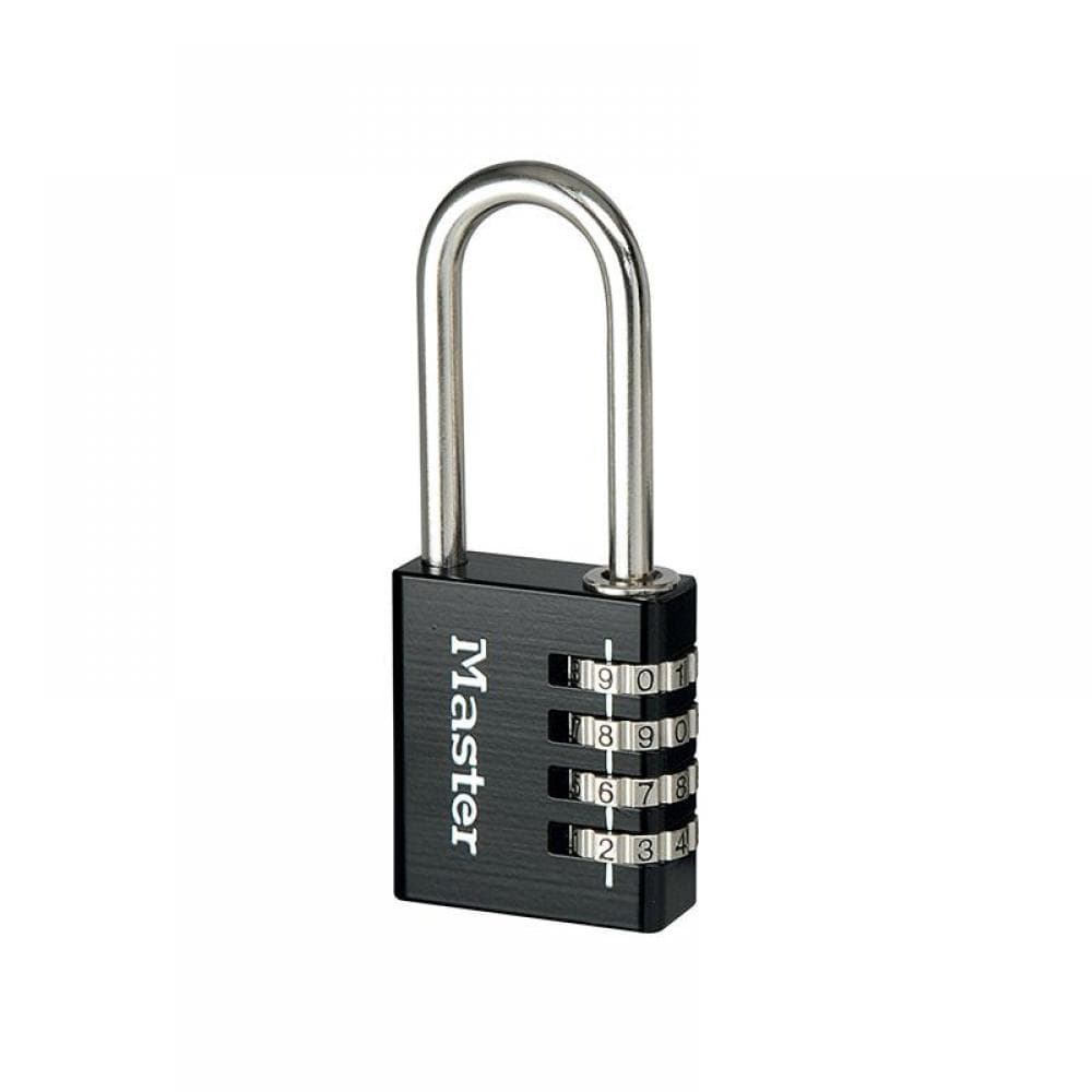 Master Lock 7640EURDBLKLH Black Finish 40Mm 4-Digit Combination Padlock - 51Mm Shackle