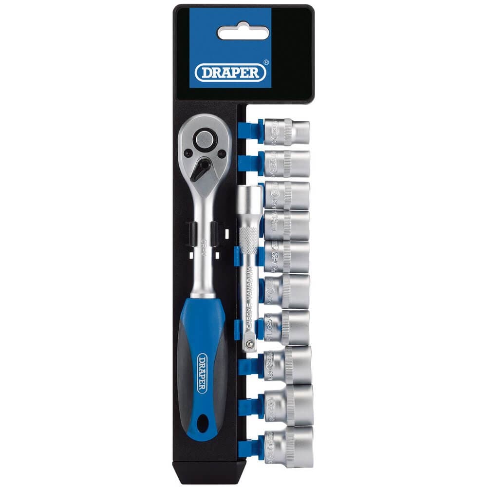 Draper 16371 Metric Socket And Ratchet Set 3/8in Sq. Dr. (12 Piece) per set