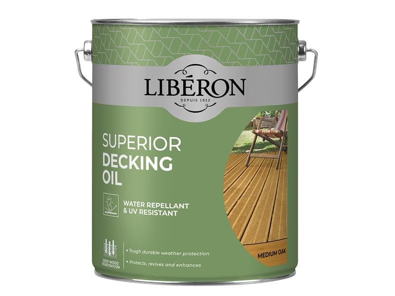 Liberon Superior Decking Oil Medium Oak 5 Litre 126107