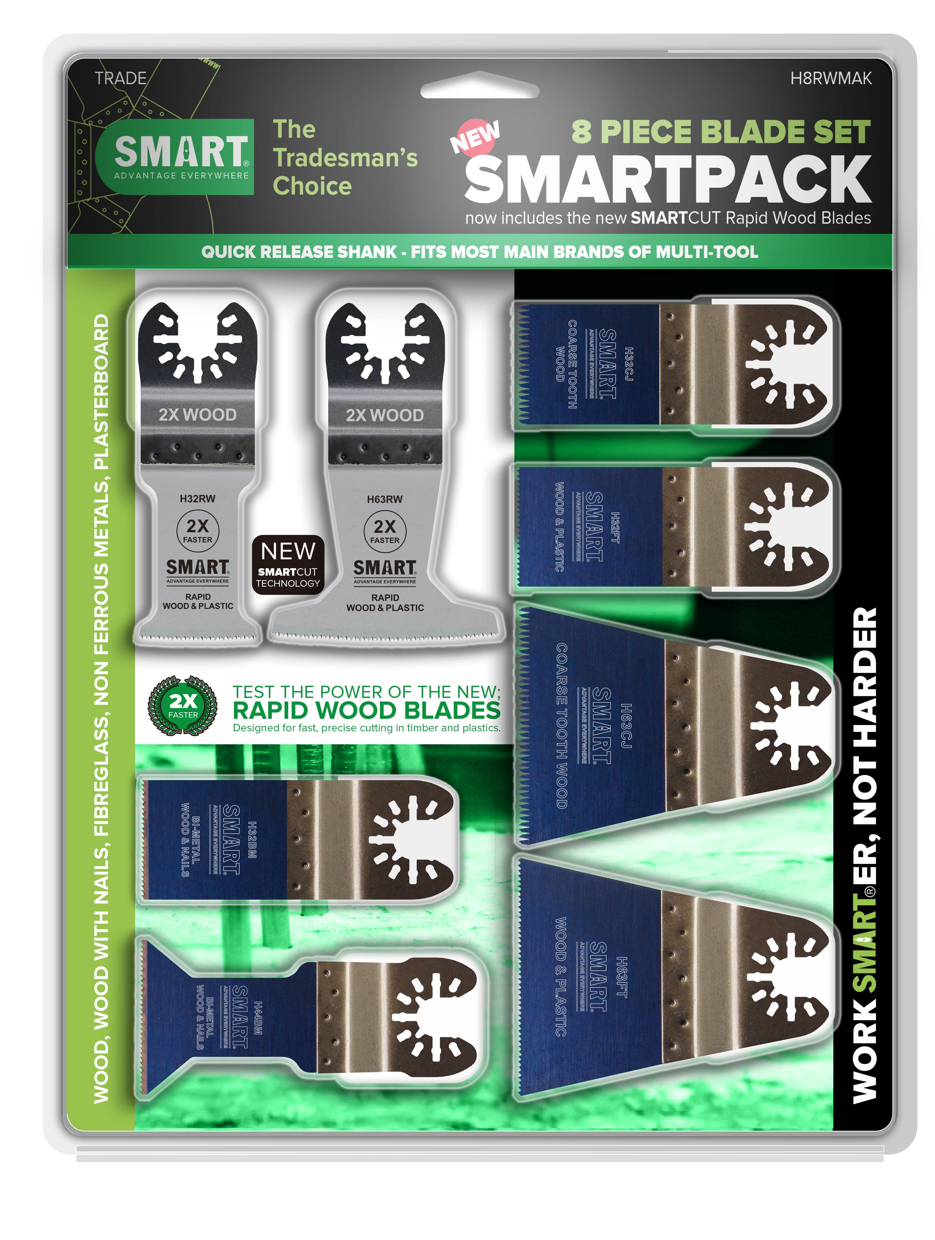 Smart H8RWMAK Piece MULTI-TOOL Blade Kit 8PK