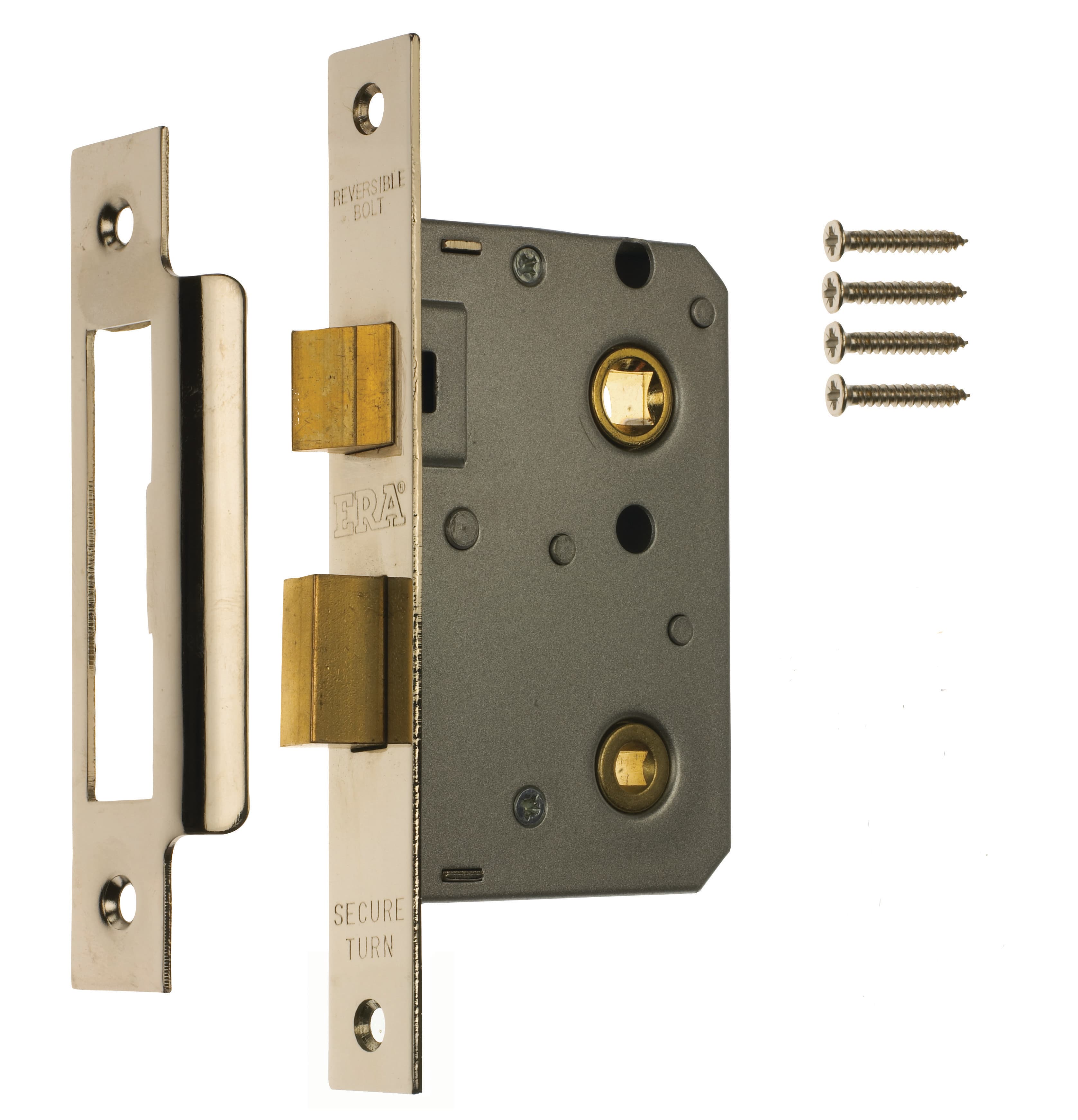 ERA Bathroom Lock 75mm Chrome 343-62