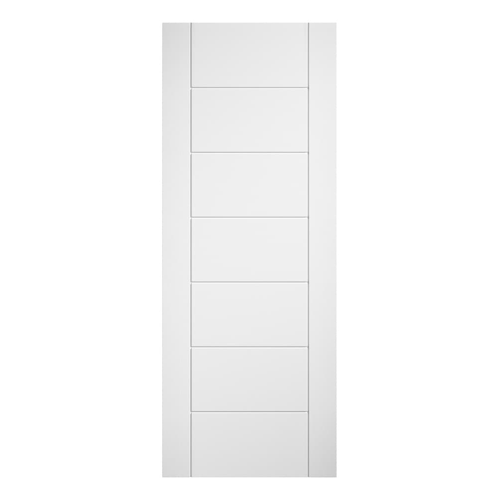 LPD White Linear 7-Panel Pre-Finished Laminate Door 1981 x 838 x 35mm