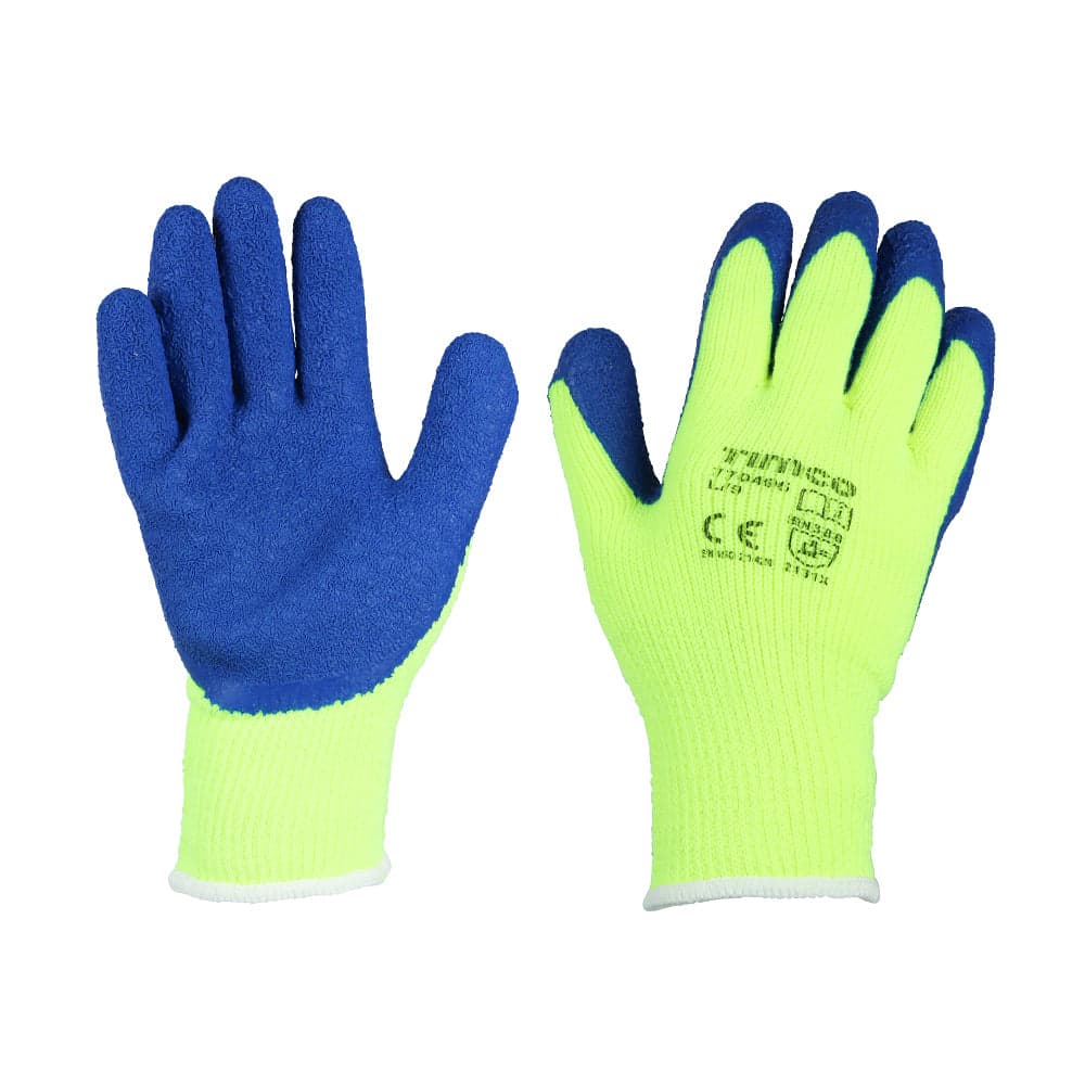Warm General Handling Grip Gloves – Crinkle Latex Coated Polyester