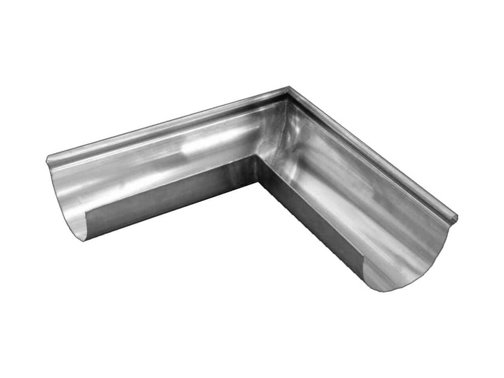 Zinc Large Half Round Gutter External Corner - 90 Degree x 165mm