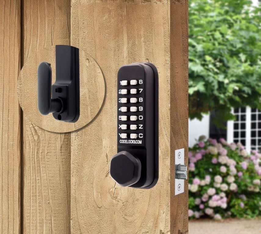Mechanical Dual Plate Mortice Latch Lock - Keypad - 60mm Backset - Marine Grade - Black