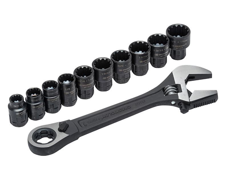 Crescent® CPTAW8 X6™ Pass-Thru™ Adjustable Wrench Set 11 Piece