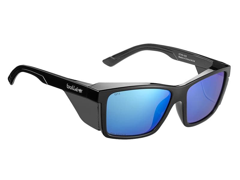 Bolle Safety STK42N51E Stks 420 Black Gloss Frame Safety Glasses - Flash