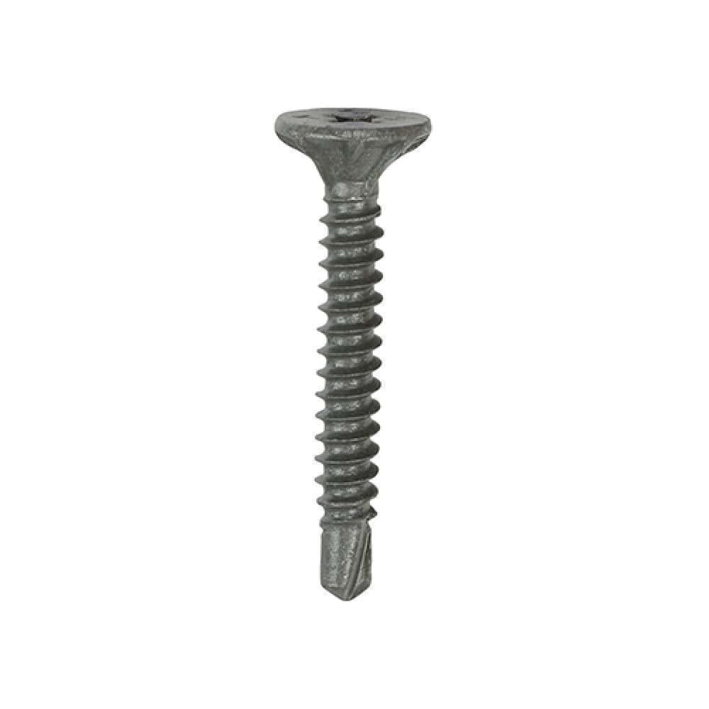 Timco 217154 Drywall Construction Timber Stud Cement Board Screws - Ph - Countersunk Wafer - Self-Drilling - Exterior - Silver Organic 4.2 X 32 Box 200