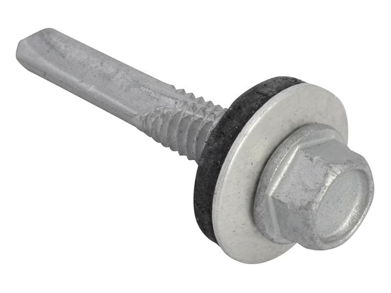 Forgefix TFHH5532 Techfast Hex Roofing Screw Self-Drill Heavy Section 5.5 X 32Mm Pack 100