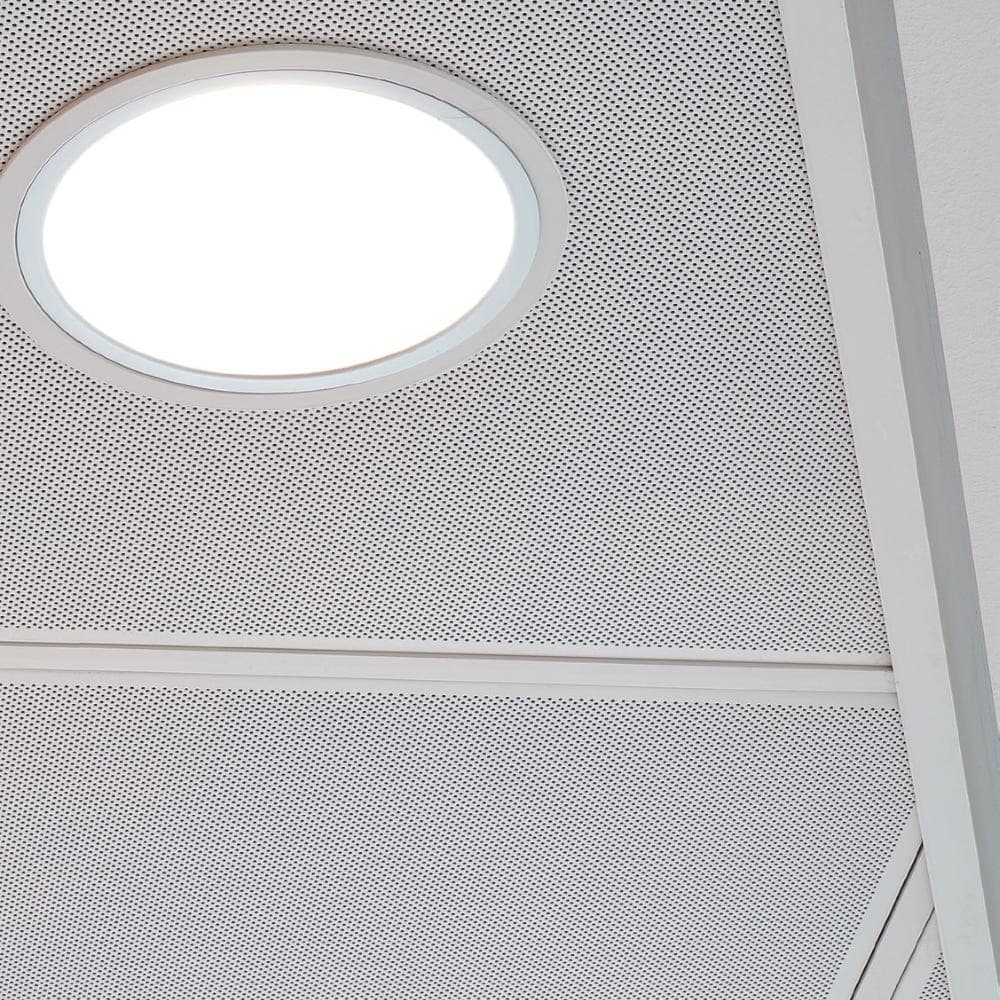 SAS System 130 Microperforation Rd1522 Surface Metal Ceiling Tile Lay-In Tegular Edge With Acoustic Fleece 584mm x 584mm - Pack of 16 | 5.46m2