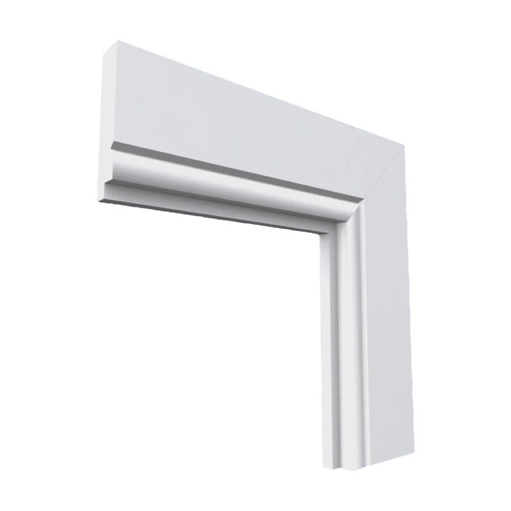 Single Step V Grooved MDF Architrave White Primed 4200mm x 95mm x 18mm