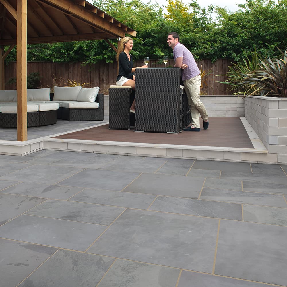 Marshalls Fairstone Slate Casarta Paving Pack Black 395mm x 395mm x 20mm