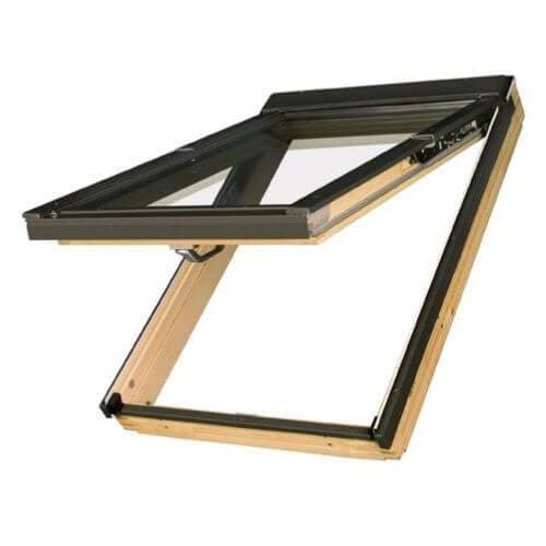 Pine Wood Top Hung Roof Window - 660mm x 980mm Triple Glazed Natural Pine