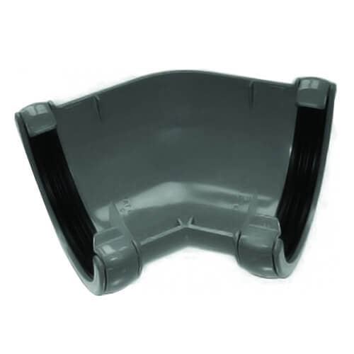 FloPlast Half Round Gutter Angle - 135 Degree x 112mm Anthracite Grey