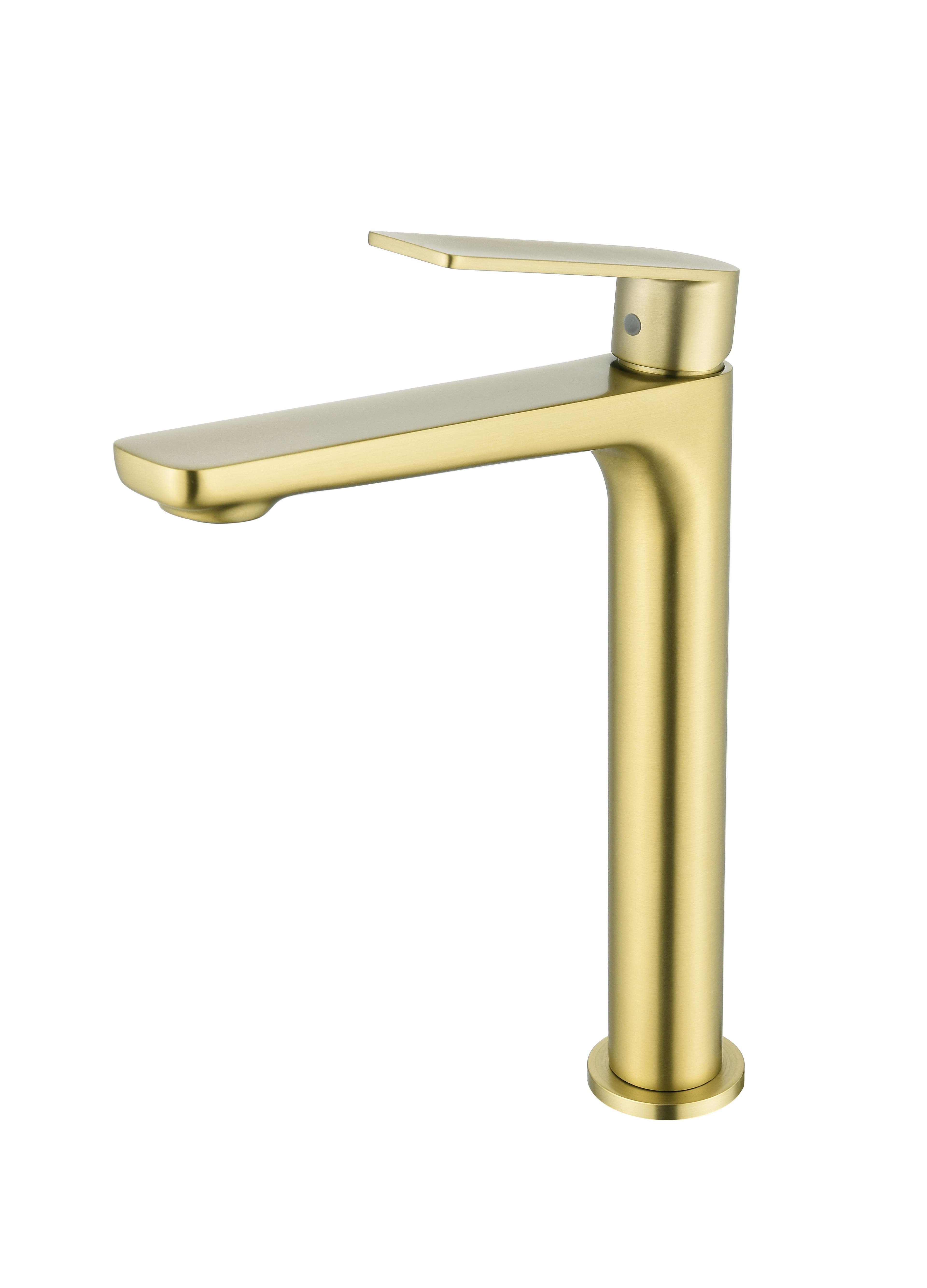 Balmoral Tall Mono Basin Mixer Tap - Brushed Gold