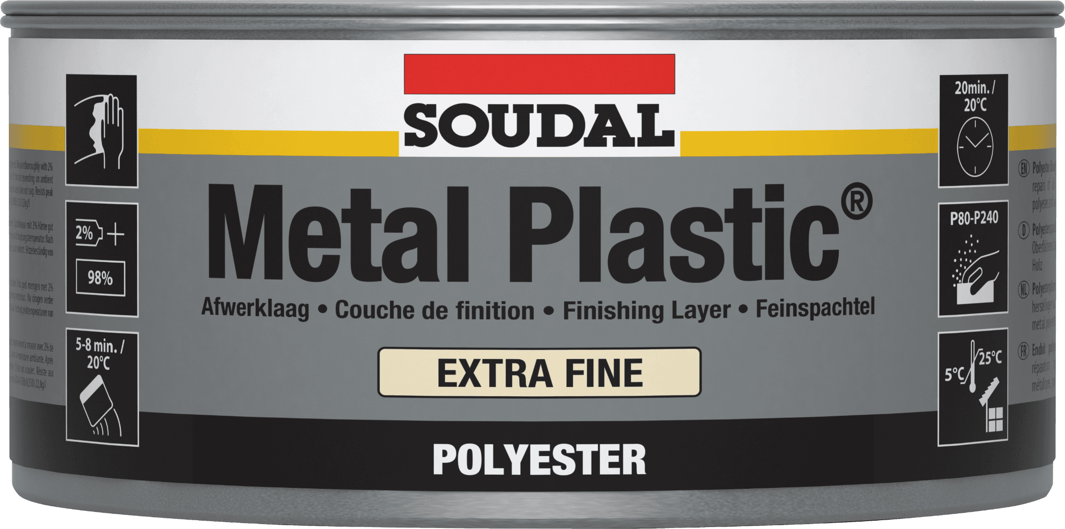 Soudal Metal Plastic Extra Fine White 2Kg 103425