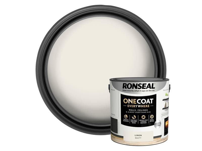 Ronseal One Coat Everywhere Interior Paint Linen Matt 2.5 Litre KCB.7015103.22204.76