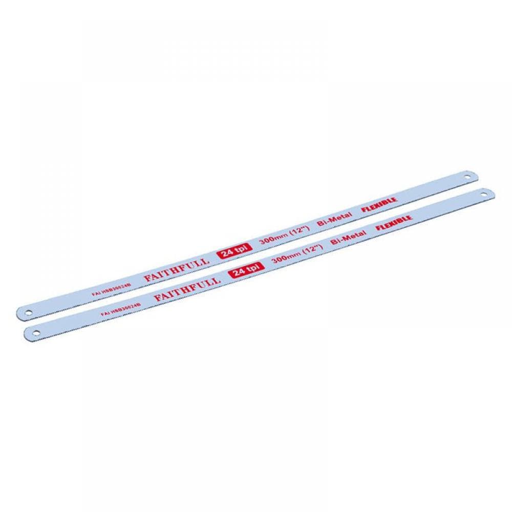 Faithfull Hacksaw Blades 300Mm (12In) X 24 Tpi (Pack 2)