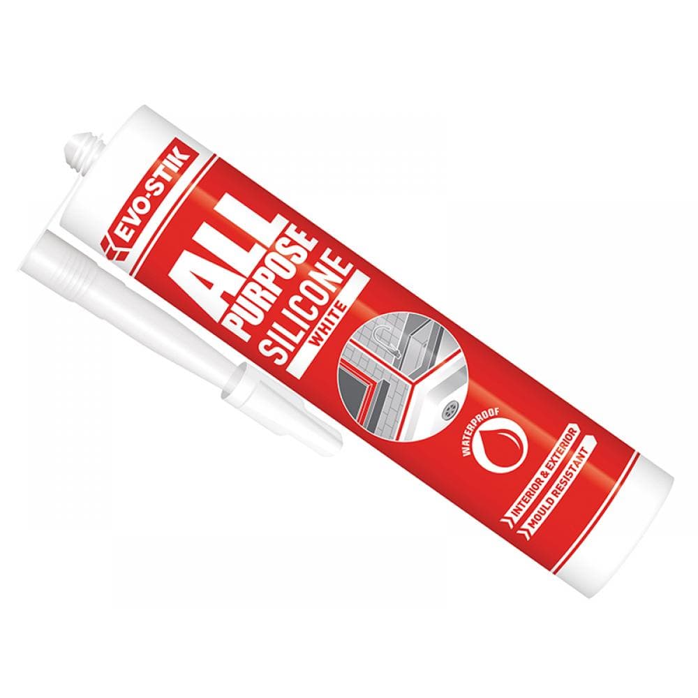 Evo-Stik 30613608 112902 All Purpose Flex Silicone Sealant White C20