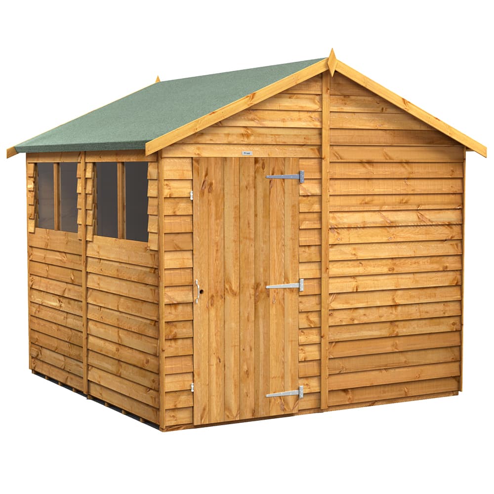 Powersheds 8 x 8 Power Overlap Apex Shed
