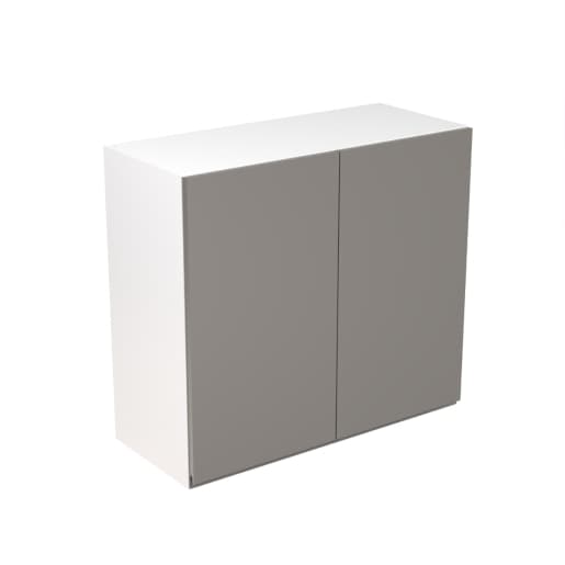 Flatpack Wall Unit J-pull Super Gloss Dust Grey 800mm - FKKJ0338