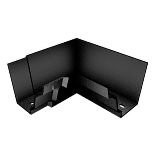 Cast Aluminium No46 Ogee Gutter Internal Angle - 90 Degree x 125mm Black (9005 Leatherette)