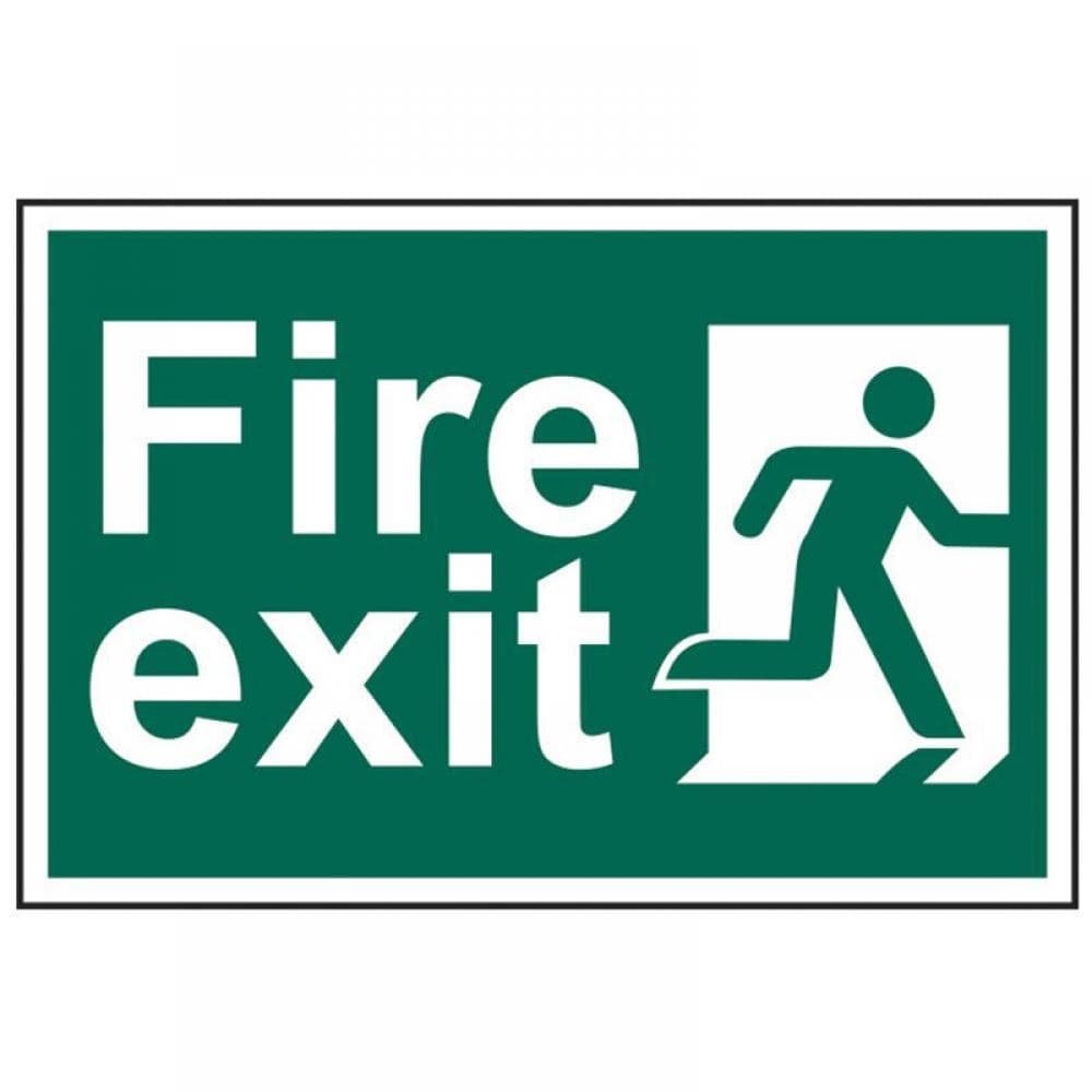 Scan 1507 Fire Exit Man Running Right - Pvc Sign 300 X 200Mm