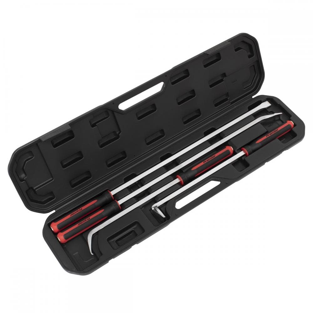 Sealey AK9100 Pry Bar Set 4Pc Heavy-Duty With Hammer Cap