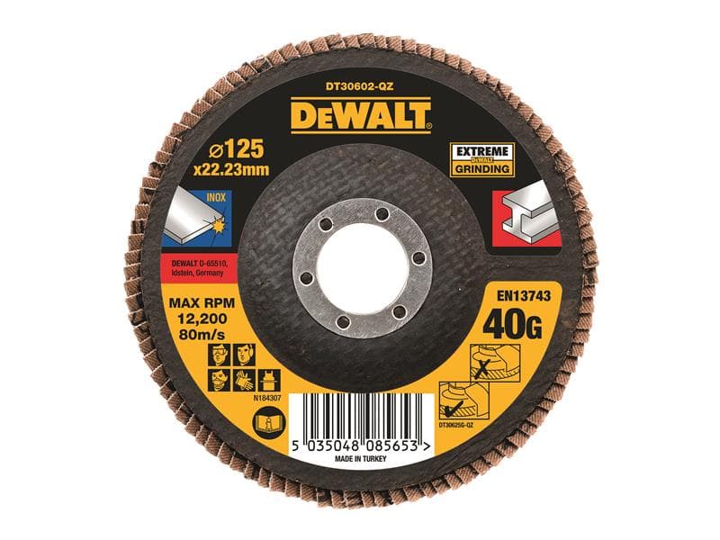 Dewalt DT30602-QZ Dt30602 Extreme Metal Flap Disc 125 X 22.2Mm X 40G