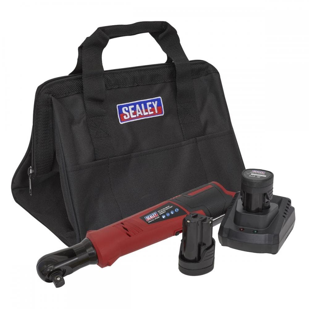 Sealey CP1209KIT Cordless Ratchet Wrench Kit 1/2inSq Drive 12V Sv12 Series - 2 Batteries