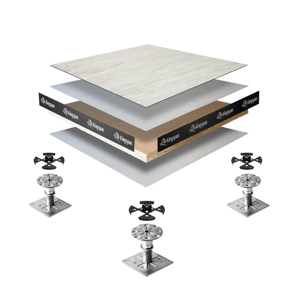 Tate FDBM Raised Floor Panel PSA Medium Grade 900mm x 600mm x 31mm Polyflor SD Steel Grey - Pack of 10 (5.4m2)
