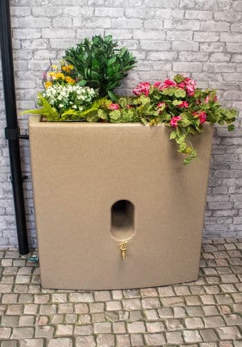 375 Litre Oasis Water Butt Planter - Sandstone Original Organics