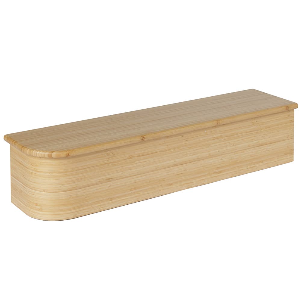 Flair Stairs Bamboo 21mm Single Going Bullnose Rise & Tread Lh Light